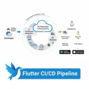 عملية تكامل CI/CD لتطبيق Flutter