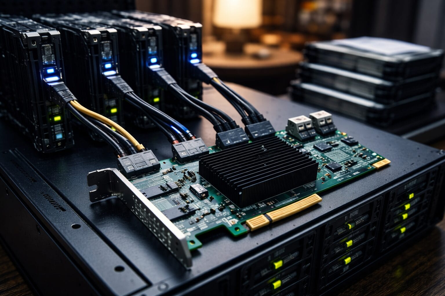 HBA home server storage card with multiple hard drives