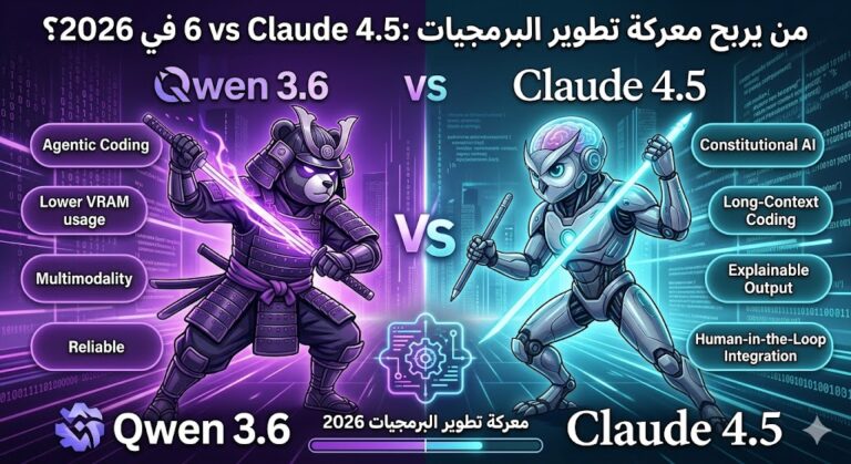 Qwen 3.6 vs Claude 4.5: من يربح معركة تطوير البرمجيات في 2026؟