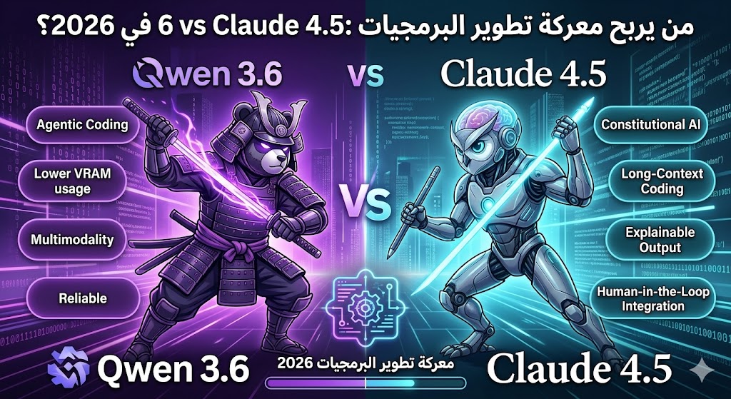 Qwen 3.6 vs Claude 4.5: من يربح معركة تطوير البرمجيات في 2026؟