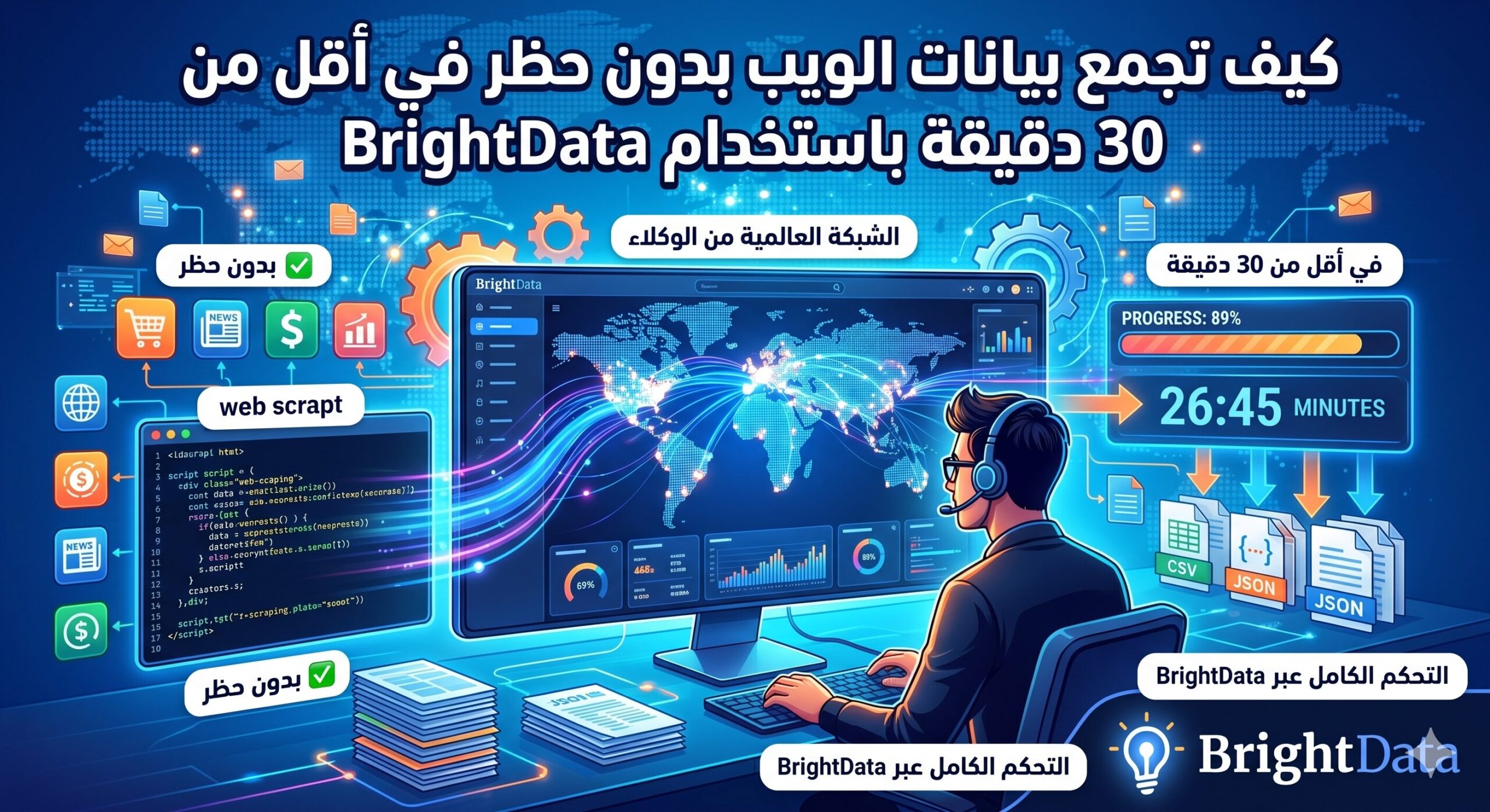 كيف تجمع بيانات الويب بدون حظر في أقل من 30 دقيقة باستخدام BrightData